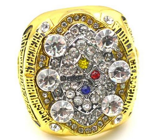 NFL Pittsburgh Steelers World Champions Gold Ring_1 - Click Image to Close